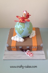 Travel World suitcase cake